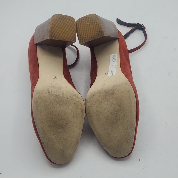 Jeffrey Campbell Leather Suede Mary Jane Block Heels In Rust Size 8.5 - Picture 10 of 15